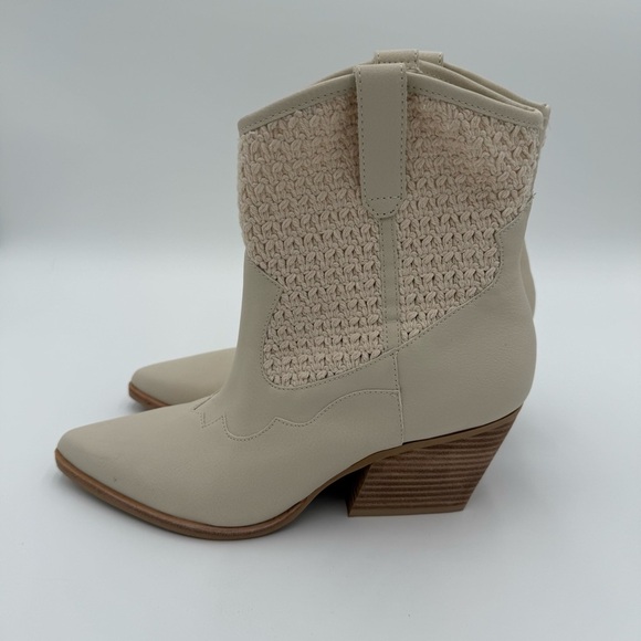 Dolce Vita Lacie Crochet Knit‎ Western High Heeled Ankle Boots Booties 10 NWOT - Picture 5 of 9